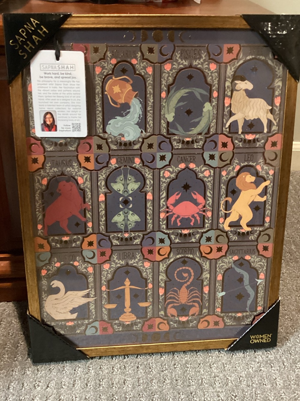 Sapna Shah Zodiac Framed Art